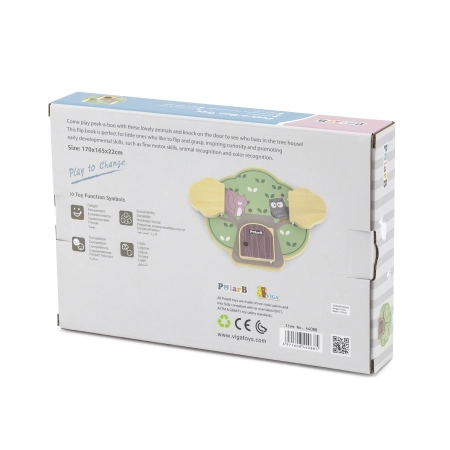 Viga 44088 PolarB Drewniane Drzewo edukacyjne Peek-a-boo