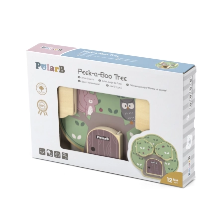 Viga 44088 PolarB Drewniane Drzewo edukacyjne Peek-a-boo