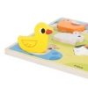 Viga 44702 Drewniane Puzzle na podkładce 7 elementów- farma