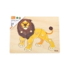 Viga 44602 Drewniane Puzzle na podkładce z uchwytami - Lew
