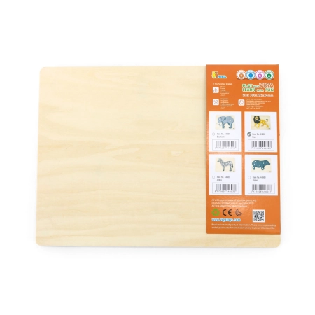 Viga 44602 Drewniane Puzzle na podkładce z uchwytami - Lew