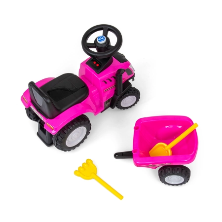 Milly Mally Pojazd NEW HOLLAND T7 TRAKTOR Pink