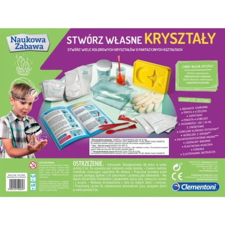 Clementoni Naukowa Zabawa Lab 50069 Stwórz Własne Kryształy