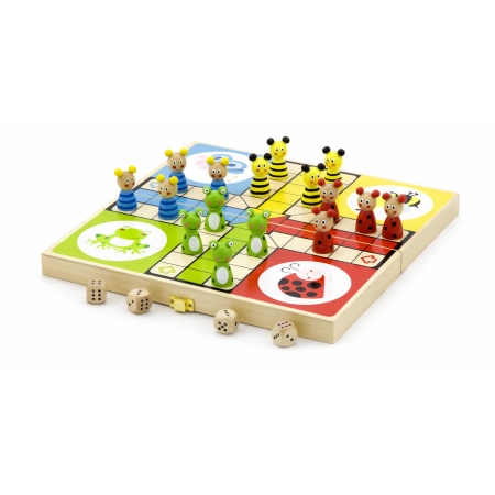 Viga 50064 Drewniana Gra ludo - chińczyk