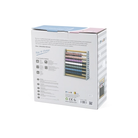 Viga 44086 PolarB Drewniane Liczydło do nauki matematyki 3w1