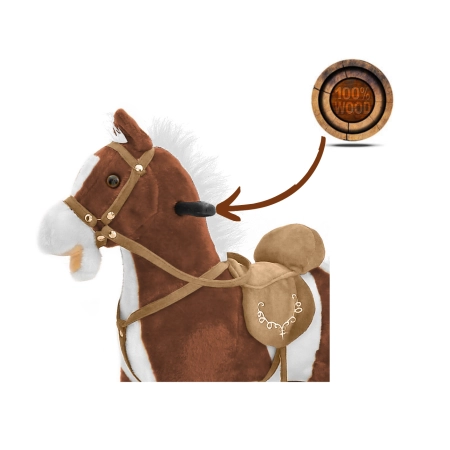 Milly Mally Koń na biegunach pluszowy Mustang ciemny brąz
