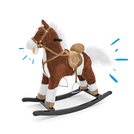 Milly Mally Koń na biegunach pluszowy Mustang ciemny brąz