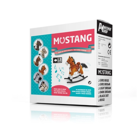 Milly Mally Koń na biegunach pluszowy Mustang ciemny brąz