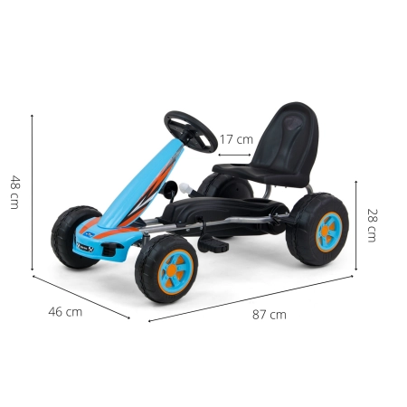 Milly Mally Gokart na pedały Viper Blue