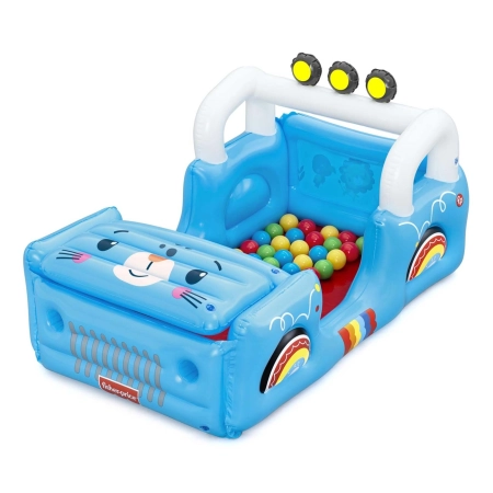 Bestway 93577 Fisher-Price Dmuchany Samochód z piłkami 1.17m x 76cm x 61cm