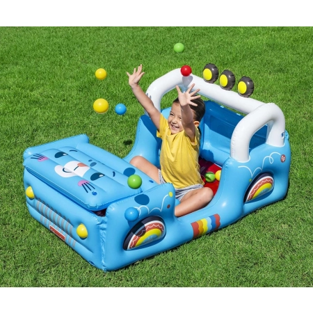 Bestway 93577 Fisher-Price Dmuchany Samochód z piłkami 1.17m x 76cm x 61cm