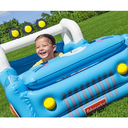 Bestway 93577 Fisher-Price Dmuchany Samochód z piłkami 1.17m x 76cm x 61cm