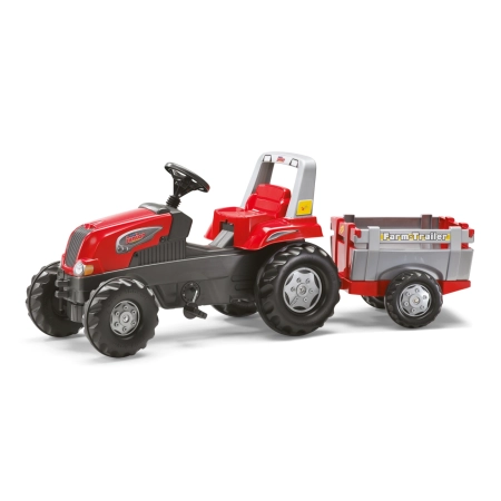 Rolly Toys 800261 Traktor Rolly Junior RT z przyczepą Czerwony
