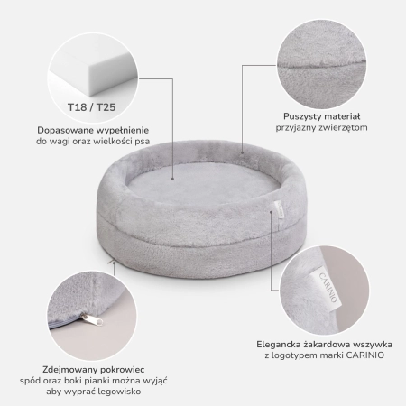 Legowisko dla zwierząt Carinio Nest Fog XL