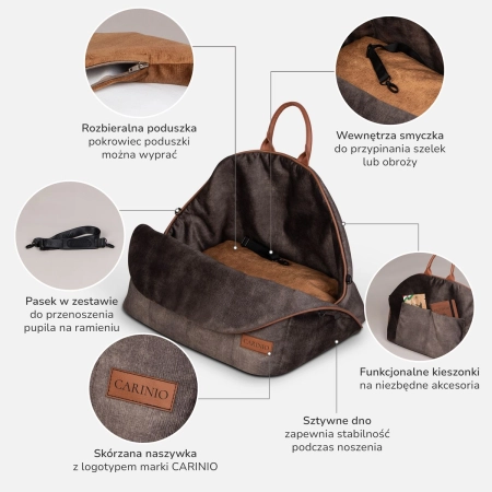 Torba transportowa dla zwierząt Carinio Amis Wood