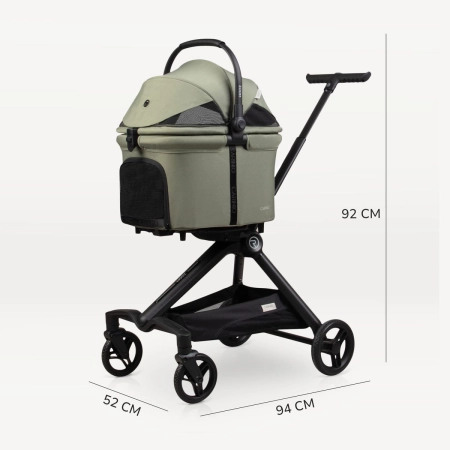 Wózek dla zwierząt Carinio Zoom Olive
