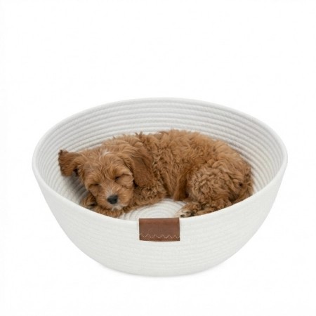 Legowisko dla zwierzątka Carinio Bowl White rozm. L