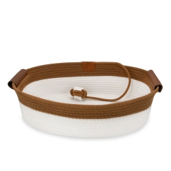 Legowisko dla zwierząt Carinio Elipse Cream&Brown L