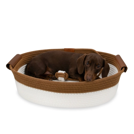 Legowisko dla zwierząt Carinio Elipse Cream&Brown L