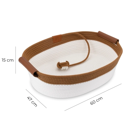 Legowisko dla zwierząt Carinio Elipse Cream&Brown L
