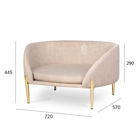 Legowisko dla zwierząt Carinio Oval Ivory