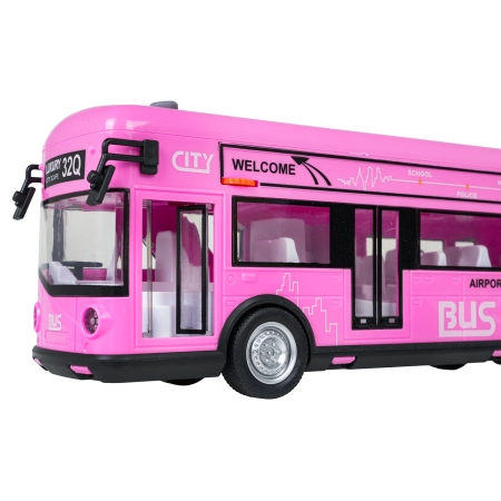 Autobus Różowy z Funkcją Dźwięku i Świateł
