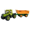 Traktor Zielony 1:24 z Pilotem Mercedes Benz + Żółta Przyczepa