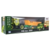 Traktor Zielony 1:24 z Pilotem Mercedes Benz + Żółta Przyczepa