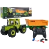 Traktor Zielony 1:24 z Pilotem Mercedes Benz + Żółta Przyczepa