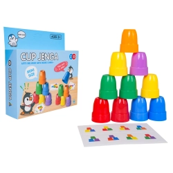 Gra Zręcznościowa MINI Kubeczki + Karty Edycja Pingwinek