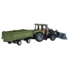 Zielony Traktor z Przyczepą R/C 1:20