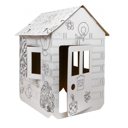 Kolorowanka XXL Domek z końmi 3D dla dzieci