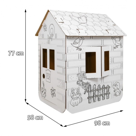 Kolorowanka XXL Domek z końmi 3D dla dzieci