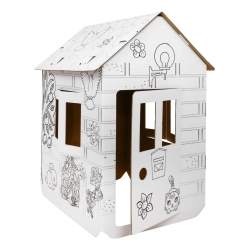 Kolorowanka XXL Domek  z autem 3D dla dzieci
