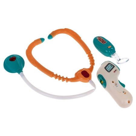 Zestaw lekarski dla dzieci 3+ Wózek + panel EKG 24 el. Kardiolog Dentysta Ortopeda Pielęgniarka