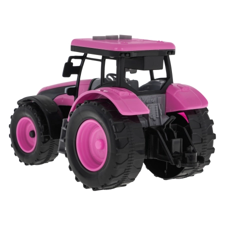 Interaktywny Różowy Traktor dla dzieci 3+ Otwierana maska + Dźwięki + Światła LED