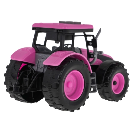 Interaktywny Różowy Traktor dla dzieci 3+ Otwierana maska + Dźwięki + Światła LED