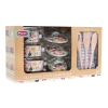 Zestaw aluminiowych Garnków dla dzieci 3+ Akcesoria 10 el. + Przybory kuchenne + Rękawica kuchenna