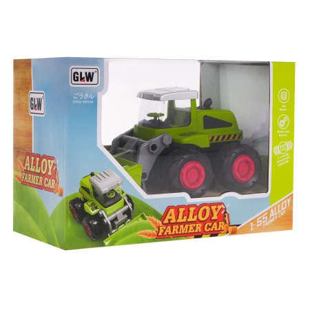 Metalowy Spychacz dla dzieci 3+ Model 1:55 + Ruchoma Łyżka przednia
