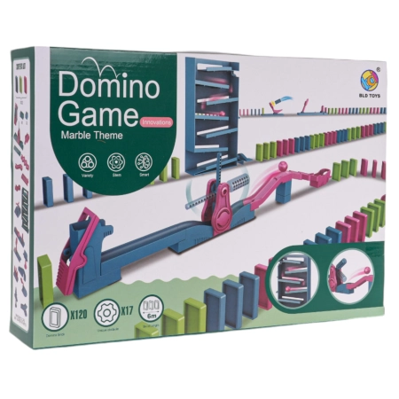 Domino zestaw 130el z torem przeszkód