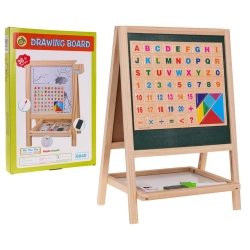 Dwustronna Drewniana Tablica + Akcesoria