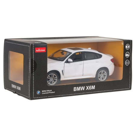 Autko Metalowe 1:24 BMW X6M Białe RASTAR