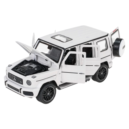 Autko Metalowe 1/32 Mercedes-Benz AMG G63 z Dźwiękiem Białe RASTAR