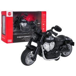 Metalowy Motocykl Czarny z Funkcją Świateł i Dźwięku