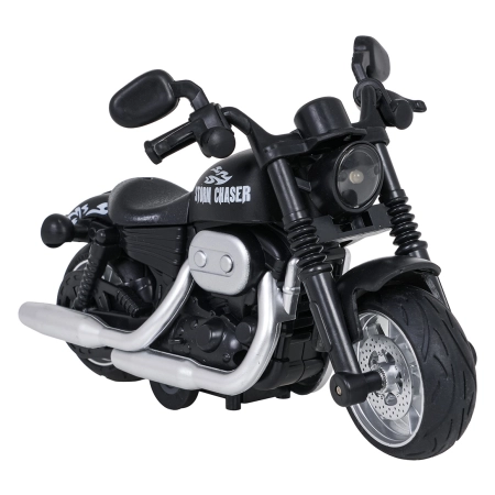 Metalowy Motocykl Czarny z Funkcją Świateł i Dźwięku