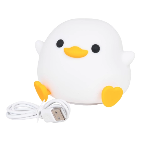Lampka nocna Kaczuszka dla dzieci | Silikonowa lampka dotykowa USB-C