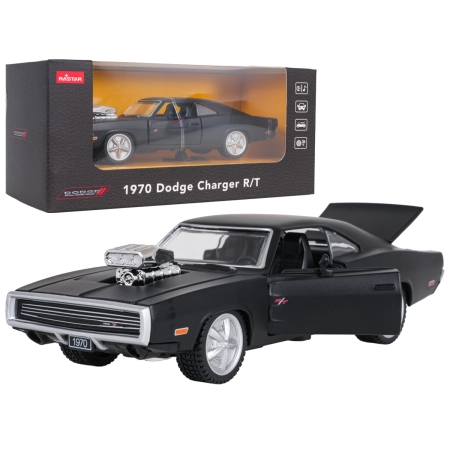 Autko Metalowe 1:36 1970 Dodge Charger R/T Czarny RASTAR