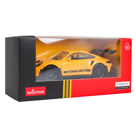 Autko Metalowe 1:43 Porsche  911 GT3 RS Żółte RASTAR