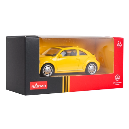 Autko Metalowe 1:43 Volkswagen Beetle Żółty RASTAR