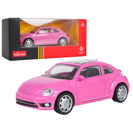 Autko Metalowe 1:43 Volkswagen Beetle Różowy RASTAR